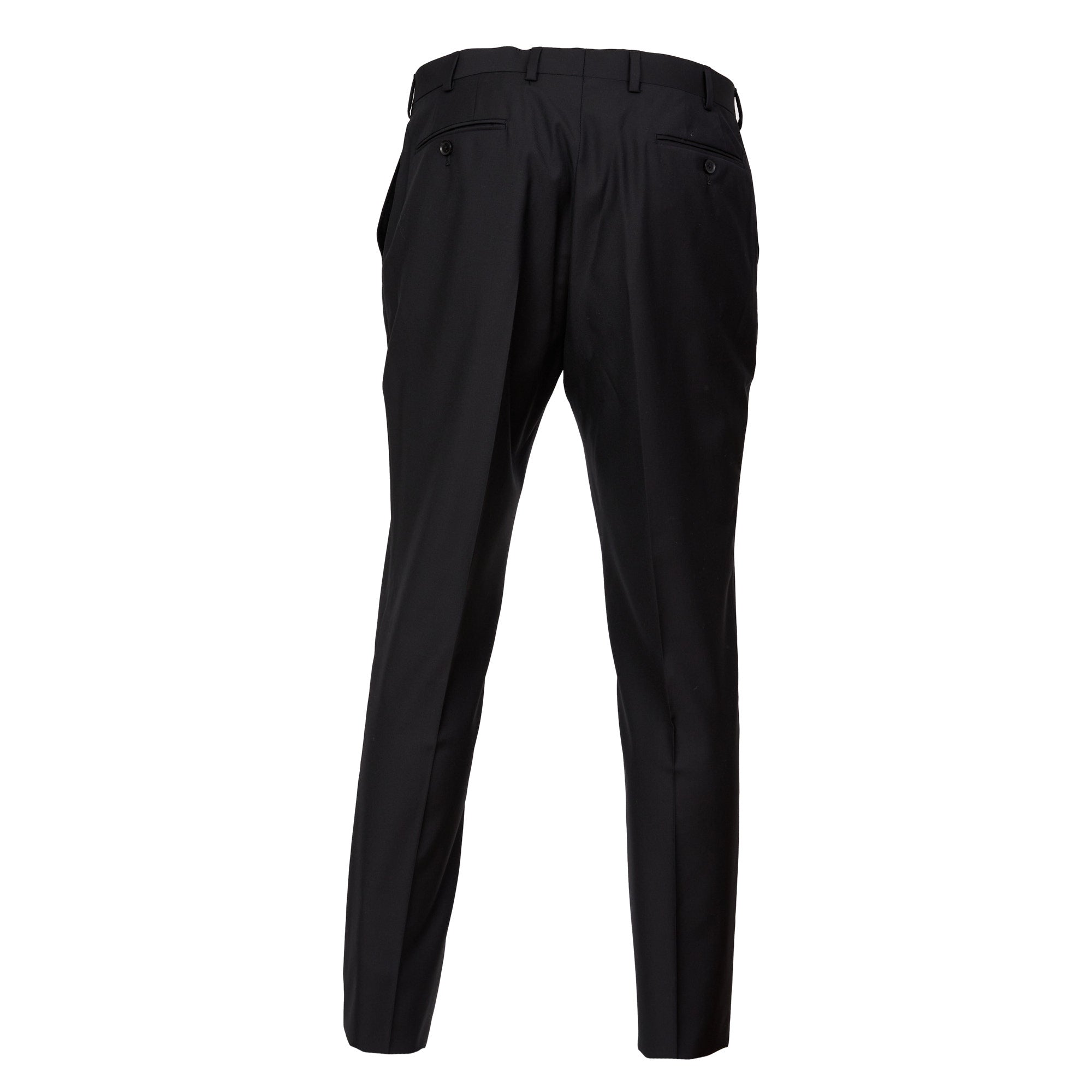 HENRY SARTORIAL Flat Front Wool Trousers BLACK REG - Henry BucksTrouser - Formal34SS220006 - BLCK - R - 32