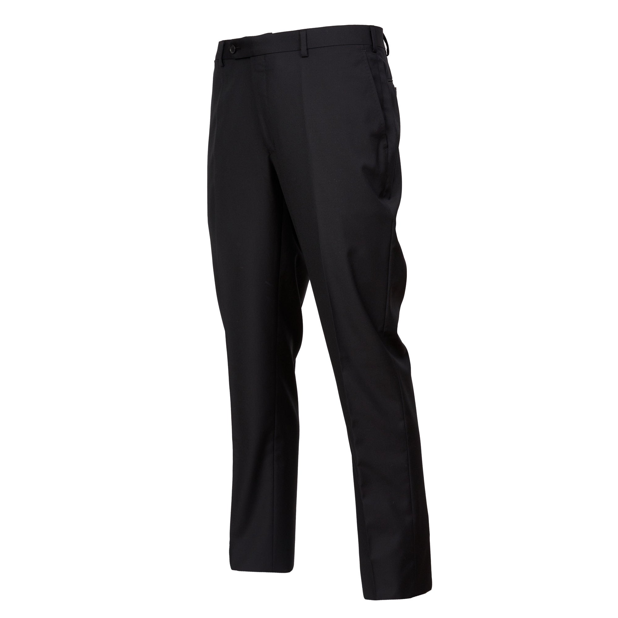 HENRY SARTORIAL Flat Front Wool Trousers BLACK REG - Henry BucksTrouser - Formal34SS220006 - BLCK - R - 32