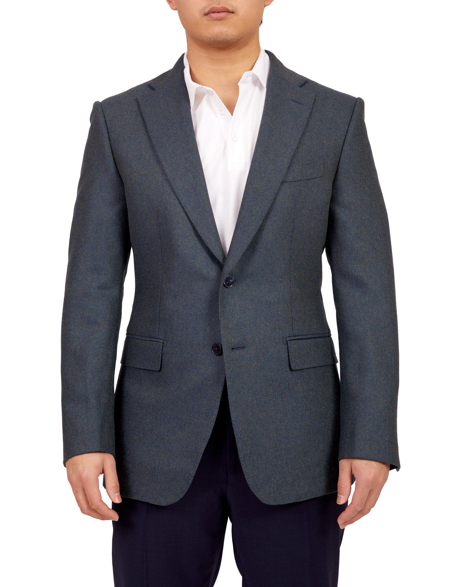 HENRY SARTORIAL Full Canvas Plain Jacket AQUA REG - Henry BucksBlazers33SS220021 - AQUA - R - 46