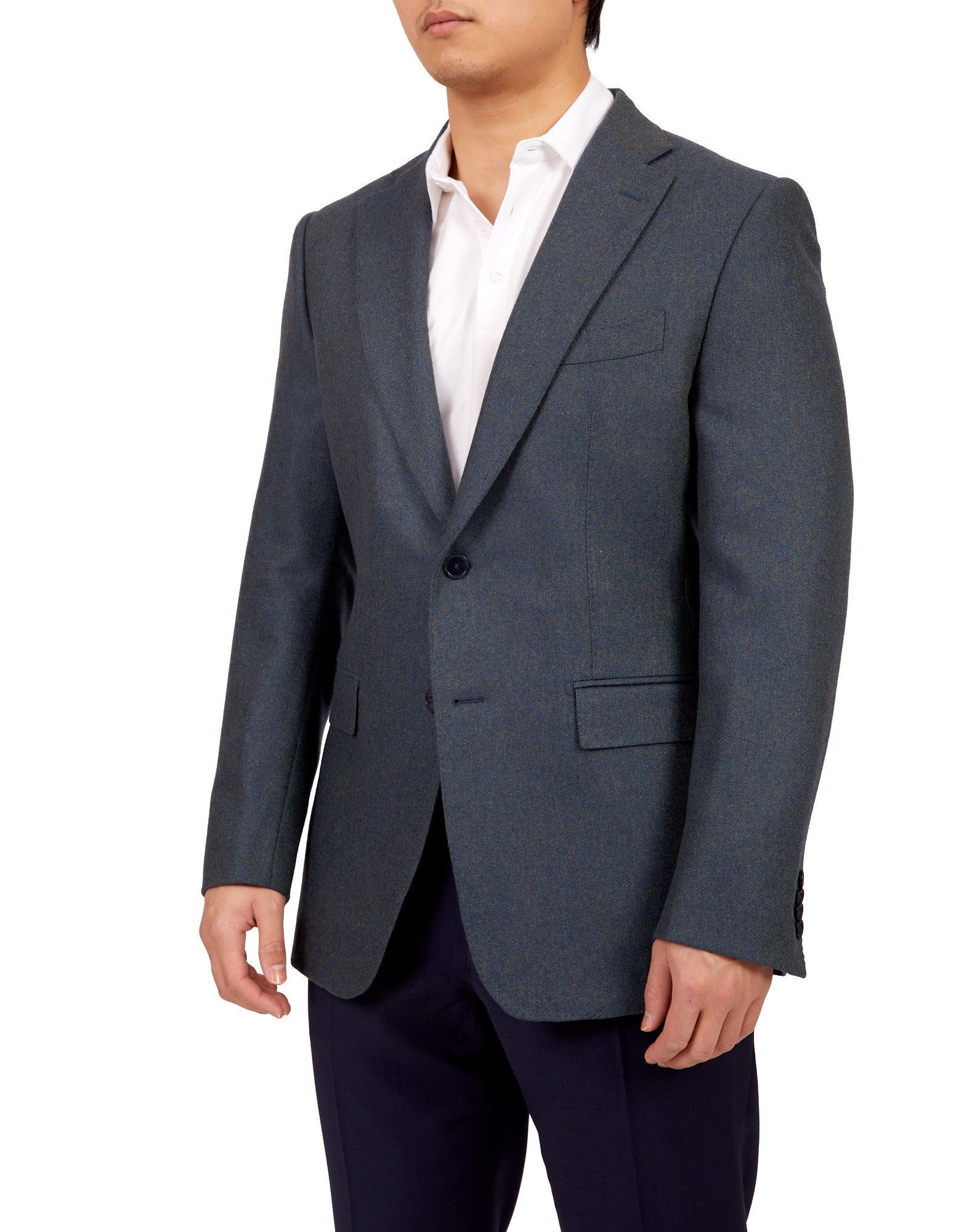 HENRY SARTORIAL Full Canvas Plain Jacket AQUA REG - Henry BucksBlazers33SS220021 - AQUA - R - 46