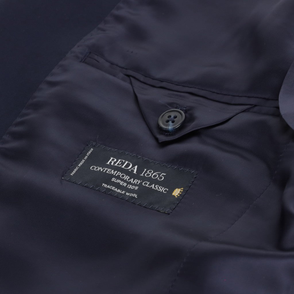 HENRY SARTORIAL Gabardine Wool Single Breasted Suit NAVY REG - Henry Bucks