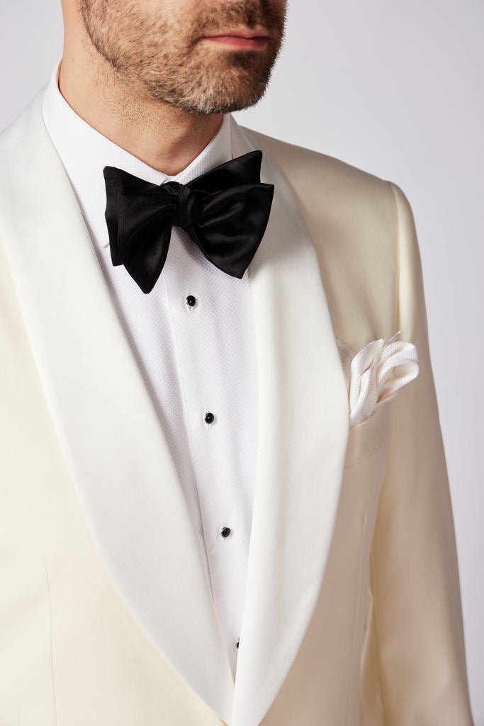 HENRY SARTORIAL Half Canvas Dinner Jacket OFF WHITE REG - Henry BucksBlazers33AW230074 - OWHT - R - 48