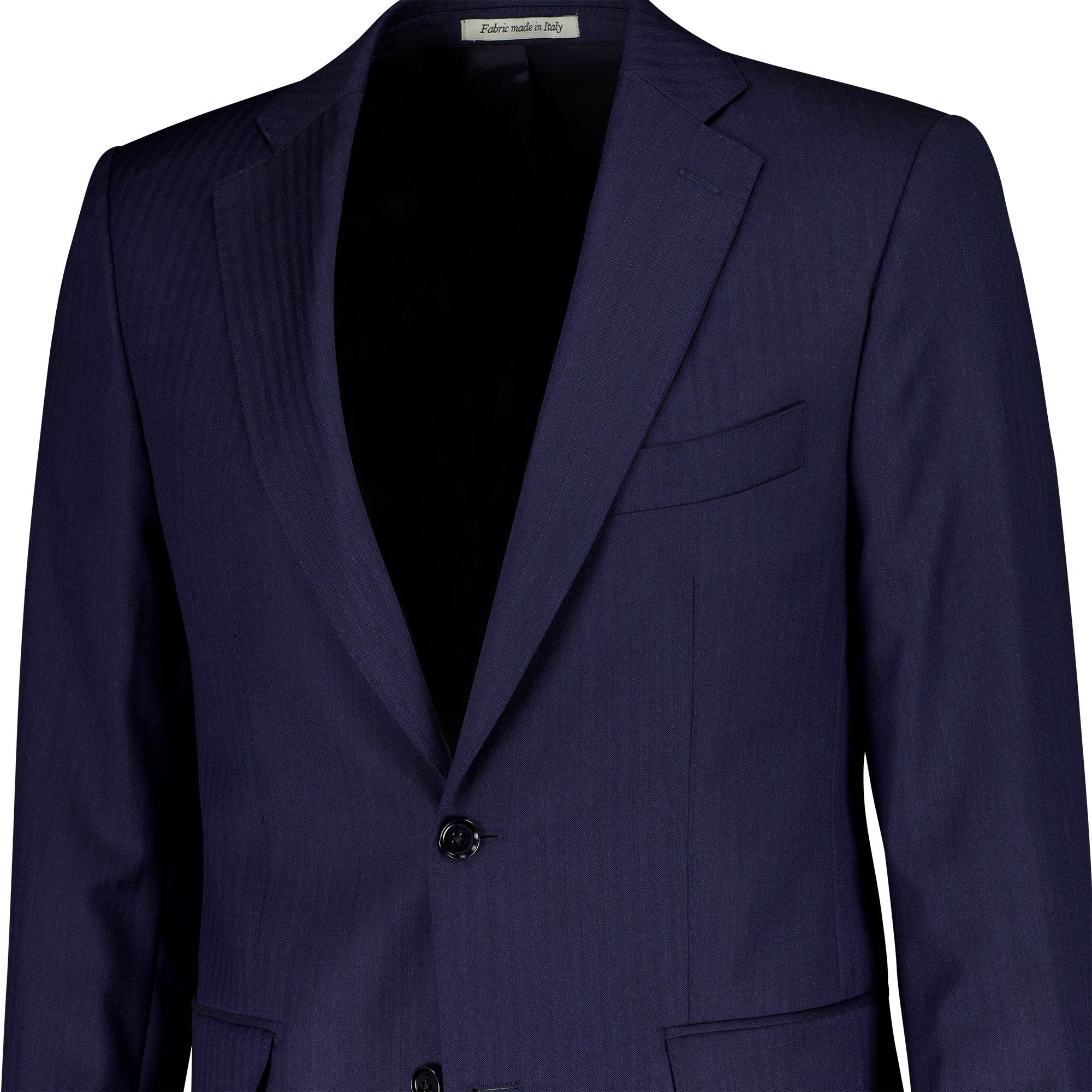 HENRY SARTORIAL H/Bone Suit NAVY REG - Henry BucksSuits23AW231213 - NAVY - R - 48