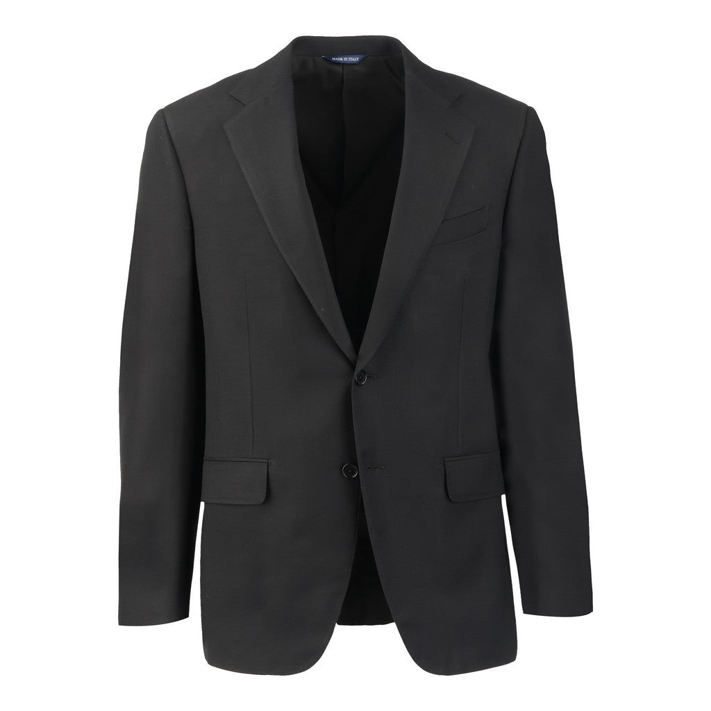 HENRY SARTORIAL HERITAGE Birds Eye Wool Business Suit BLACK REG - Henry Bucks