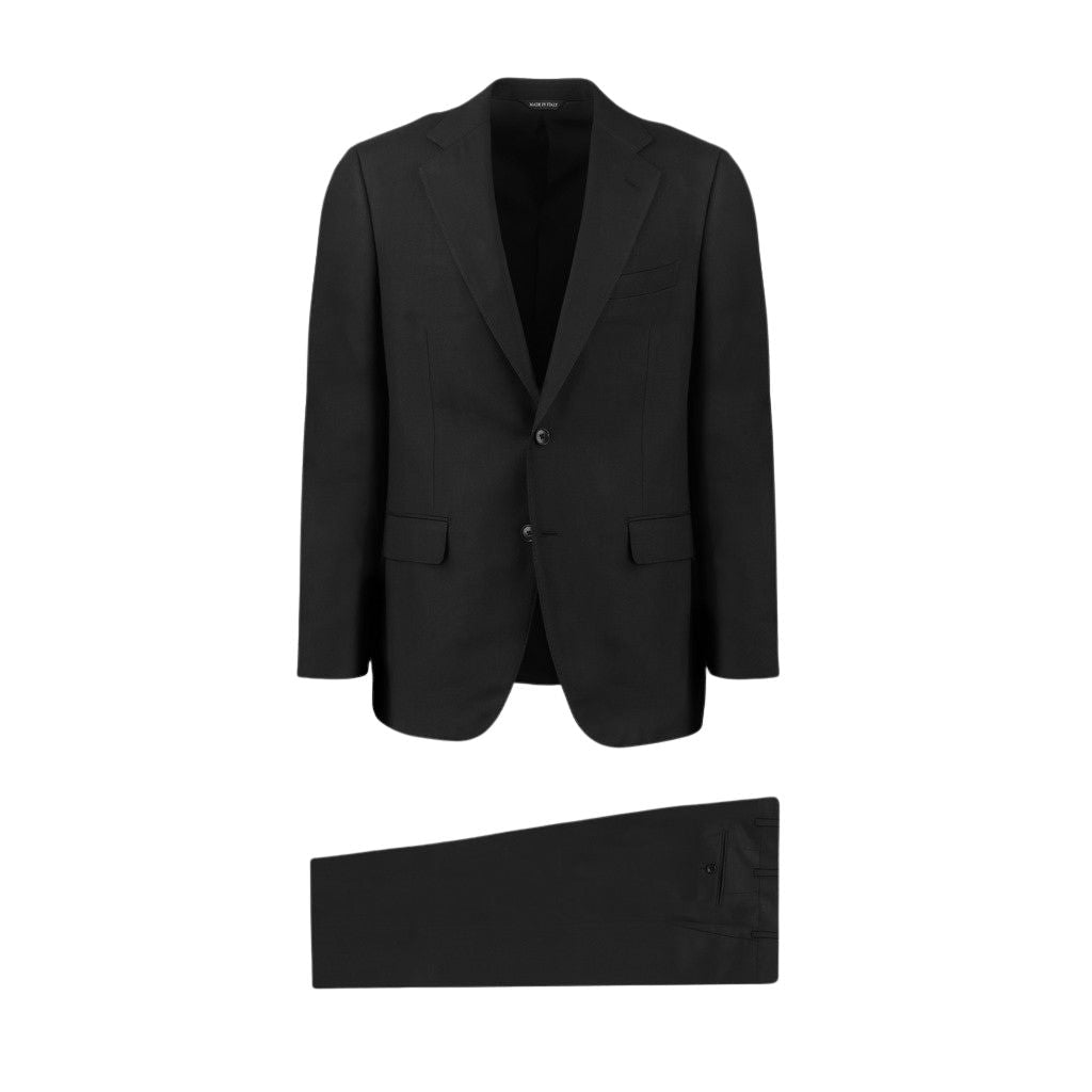 HENRY SARTORIAL HERITAGE Birds Eye Wool Business Suit BLACK REG - Henry Bucks