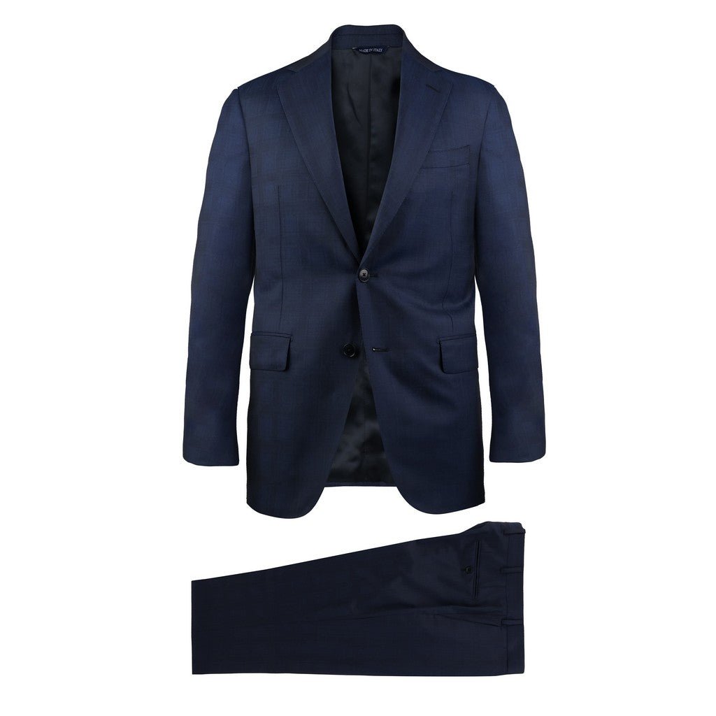HENRY SARTORIAL HERITAGE Check Wool Suit BLUE - Henry Bucks