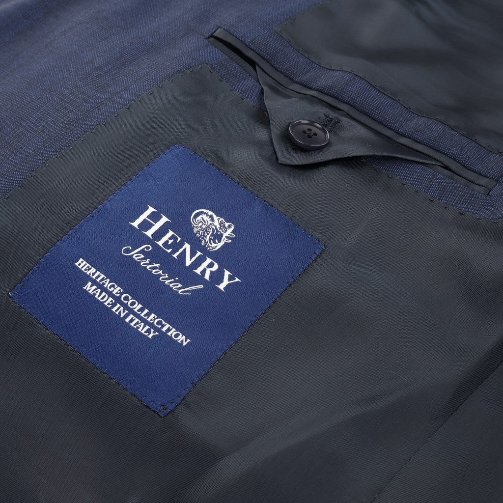 HENRY SARTORIAL HERITAGE Check Wool Suit BLUE - Henry Bucks