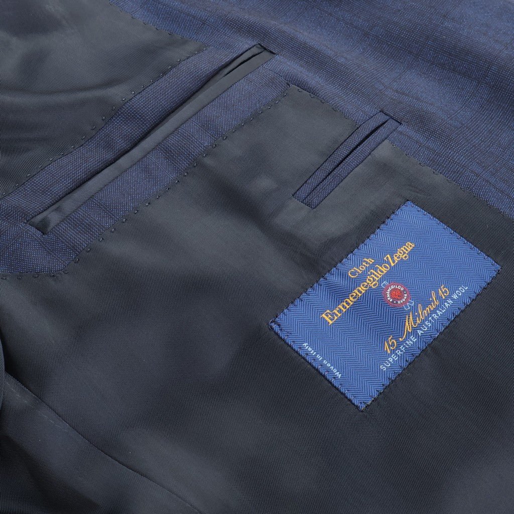 HENRY SARTORIAL HERITAGE Check Wool Suit BLUE - Henry Bucks