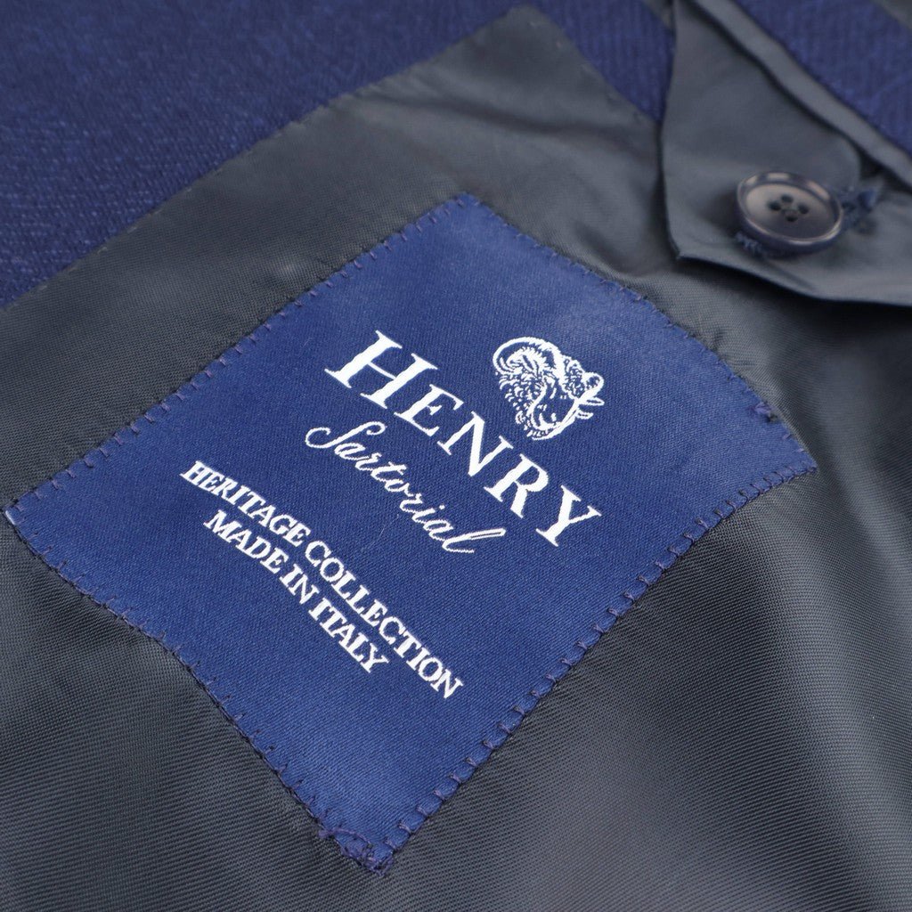 HENRY SARTORIAL HERITAGE Crossply Single Breasted Blazer BLUE - Henry Bucks