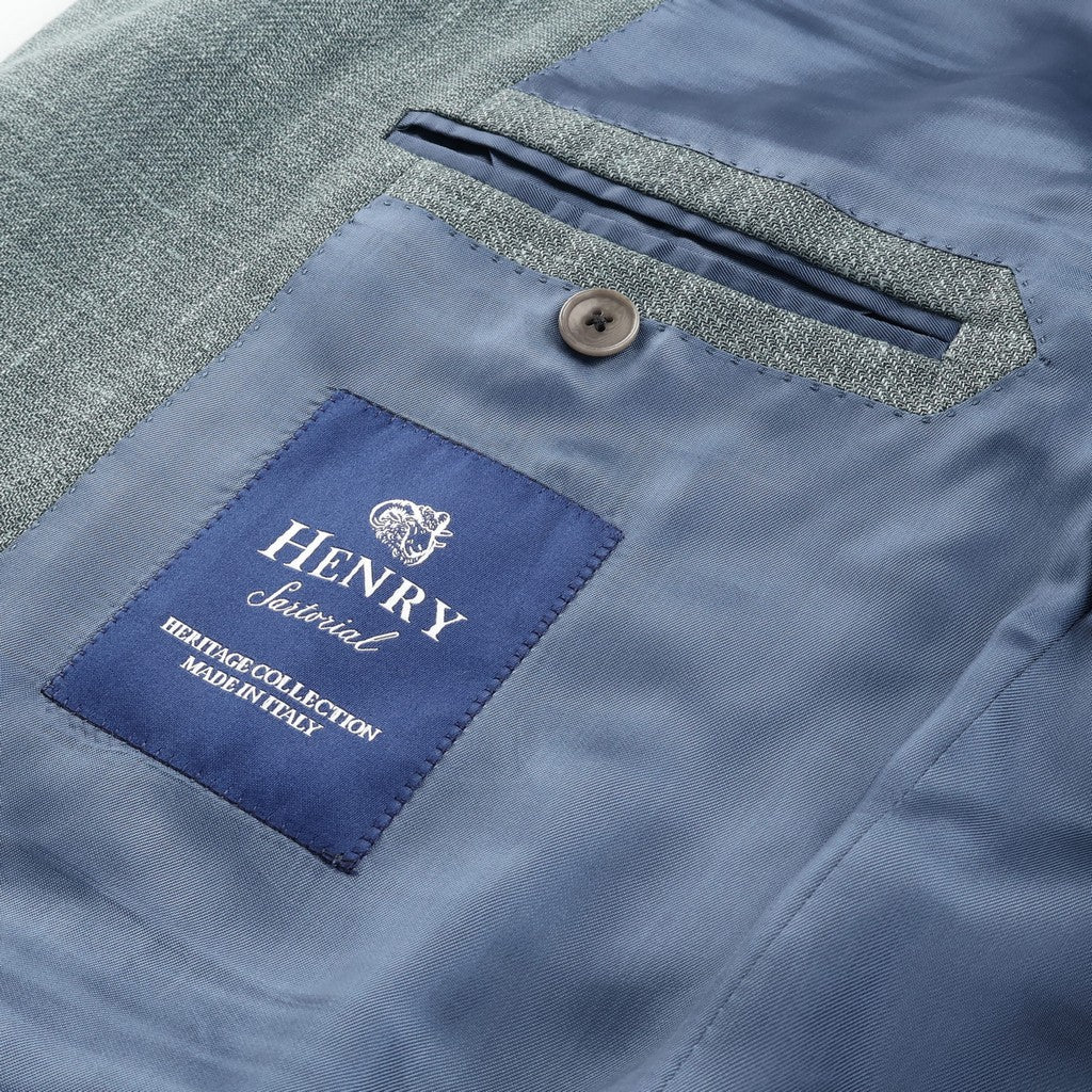 HENRY SARTORIAL HERITAGE Crossply Single Breasted Blazer OLIVE - Henry Bucks