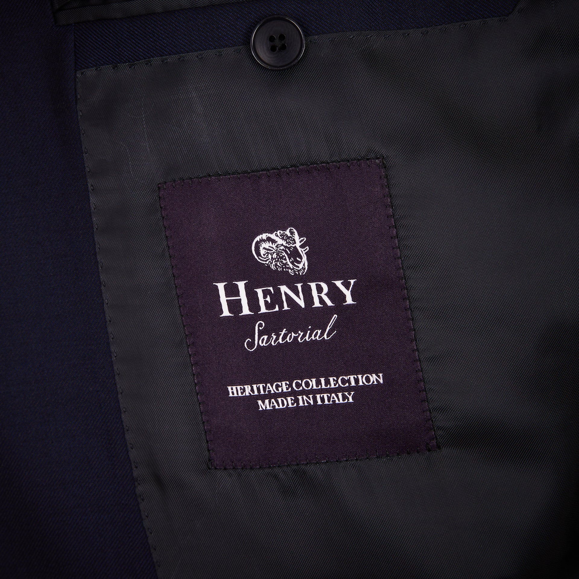 HENRY SARTORIAL HERITAGE Dormeuil Travel Resistant™ Full Canvas Notch Lapel Suit NAVY - Henry BucksSuits23AW230010 - 0001 - R - 46