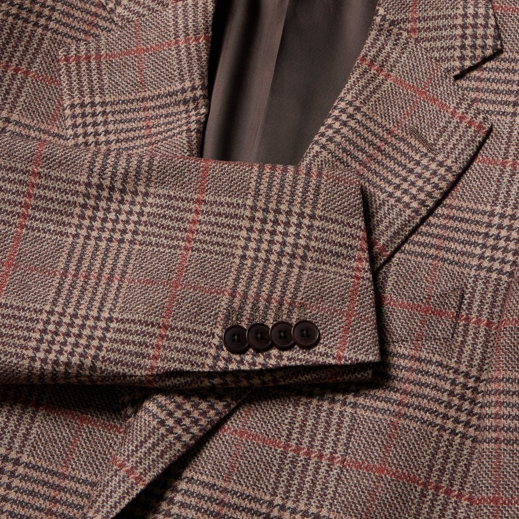 HENRY SARTORIAL HERITAGE Houndstooth Blazer BROWN REG - Henry Bucks