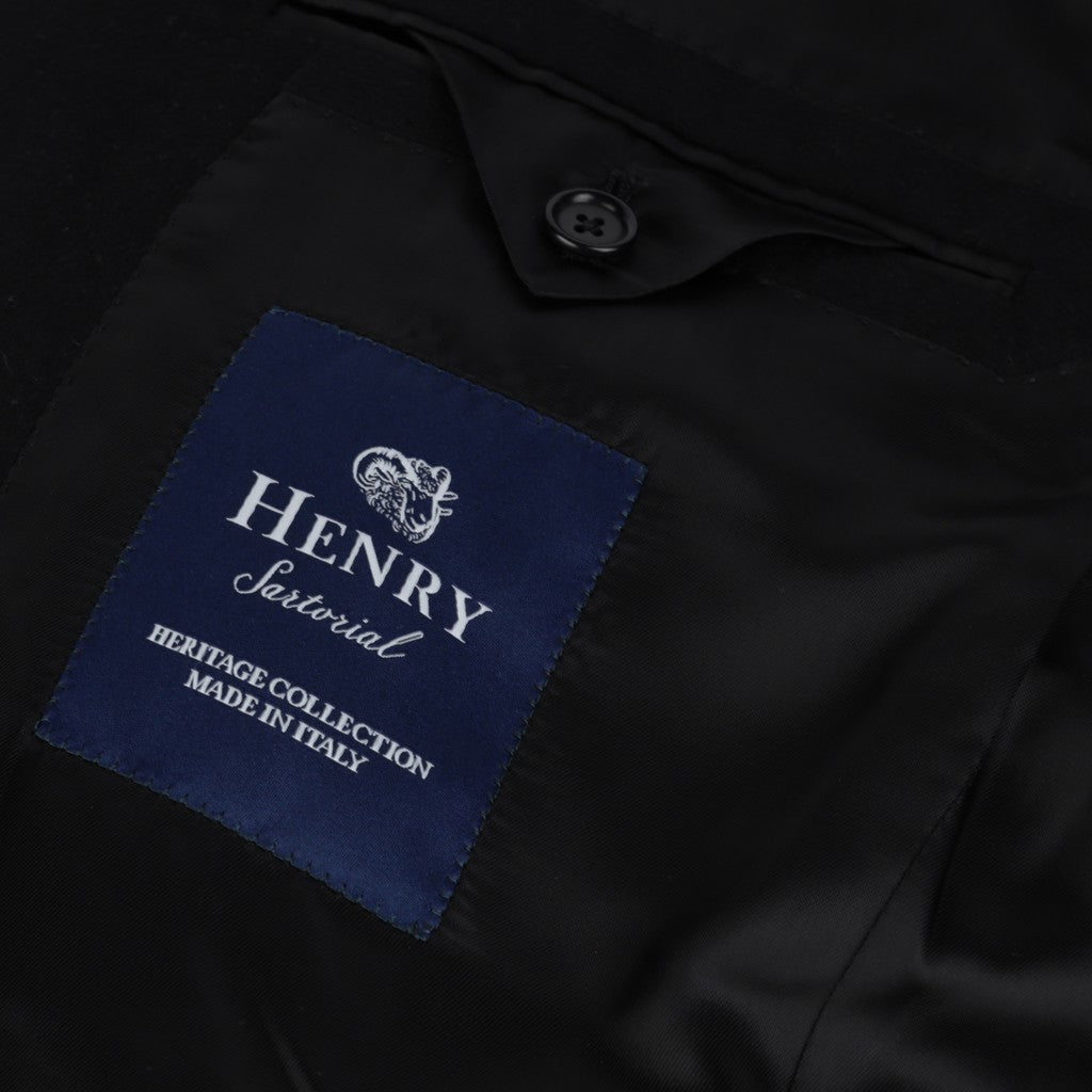 HENRY SARTORIAL HERITAGE Loro Piana Cashmere Single Breasted Blazer BLACK - Henry Bucks