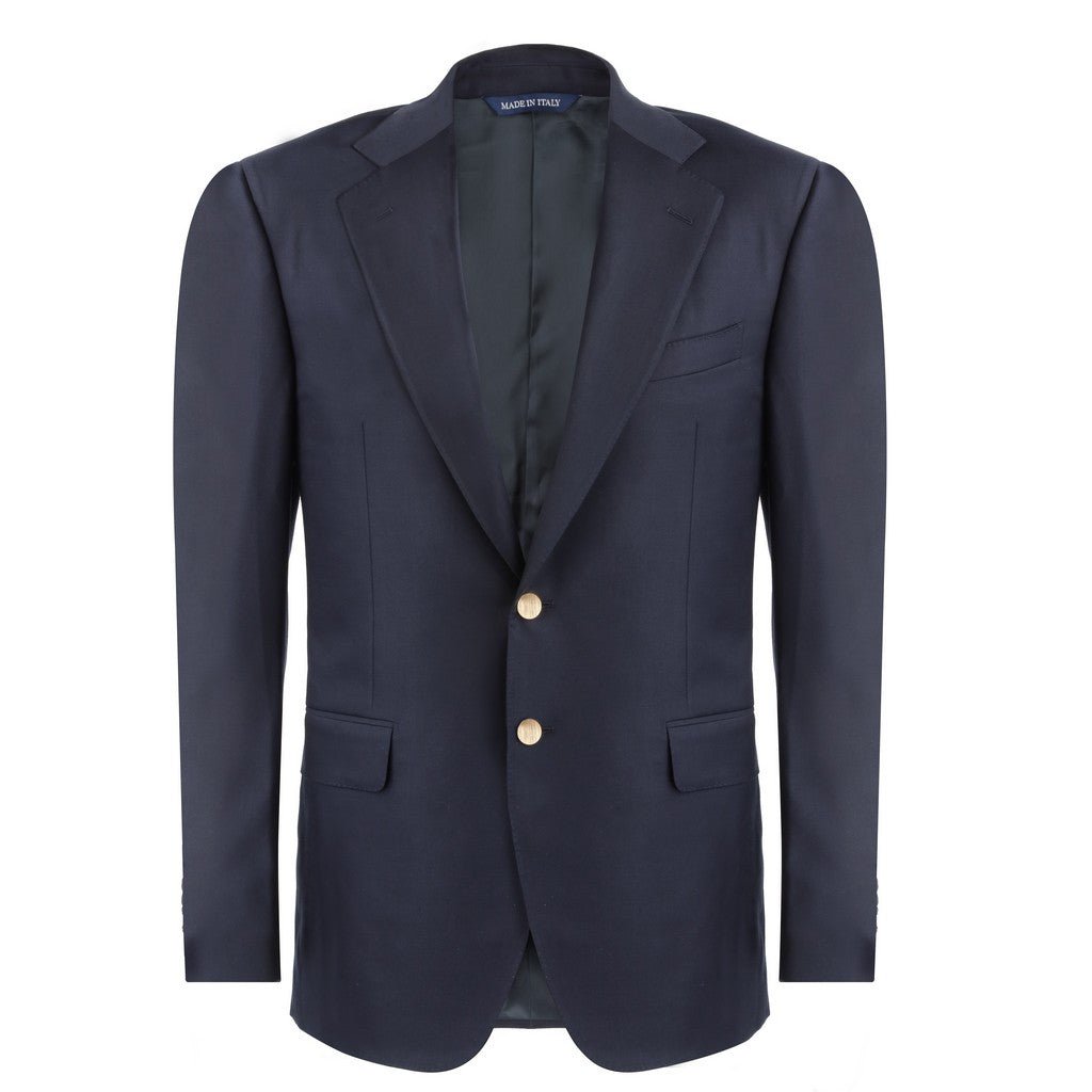 HENRY SARTORIAL HERITAGE Merino Wool Natural Stretch Blazer NAVY REG - Henry Bucks