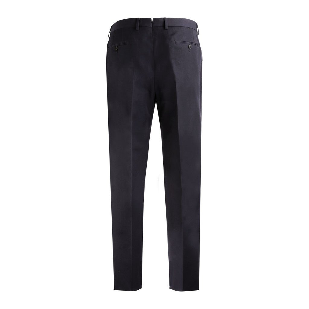 HENRY SARTORIAL HERITAGE Merino Wool Stretch Flat Front Trousers NAVY REG - Henry Bucks