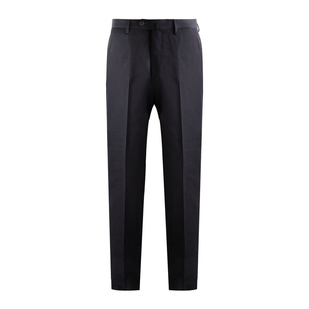 HENRY SARTORIAL HERITAGE Merino Wool Stretch Flat Front Trousers NAVY REG - Henry Bucks