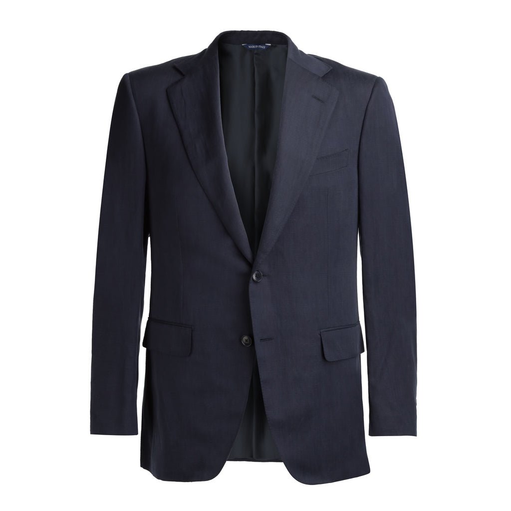 HENRY SARTORIAL HERITAGE Notch Silk Linen Blazer NAVY REG - Henry Bucks