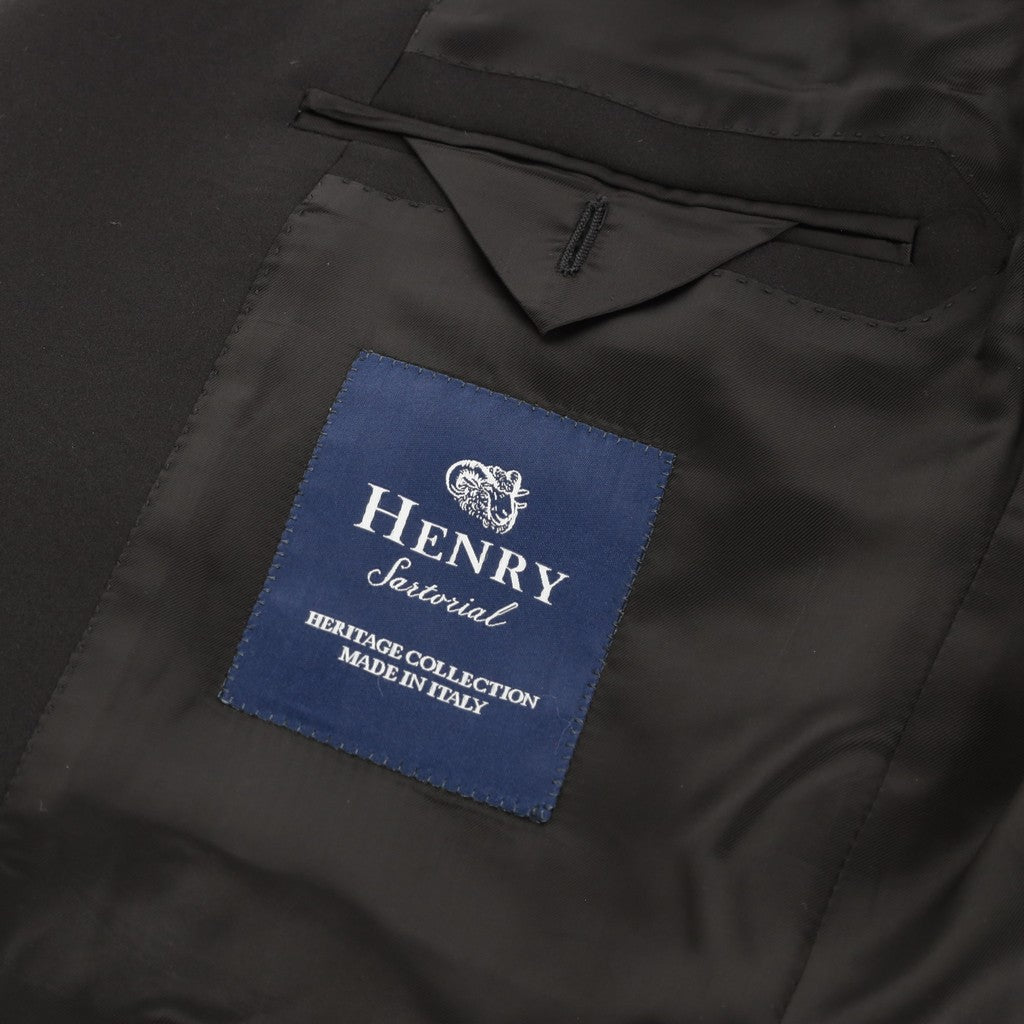 HENRY SARTORIAL HERITAGE Peak Lapel Dinner Suit BLACK REG - Henry Bucks