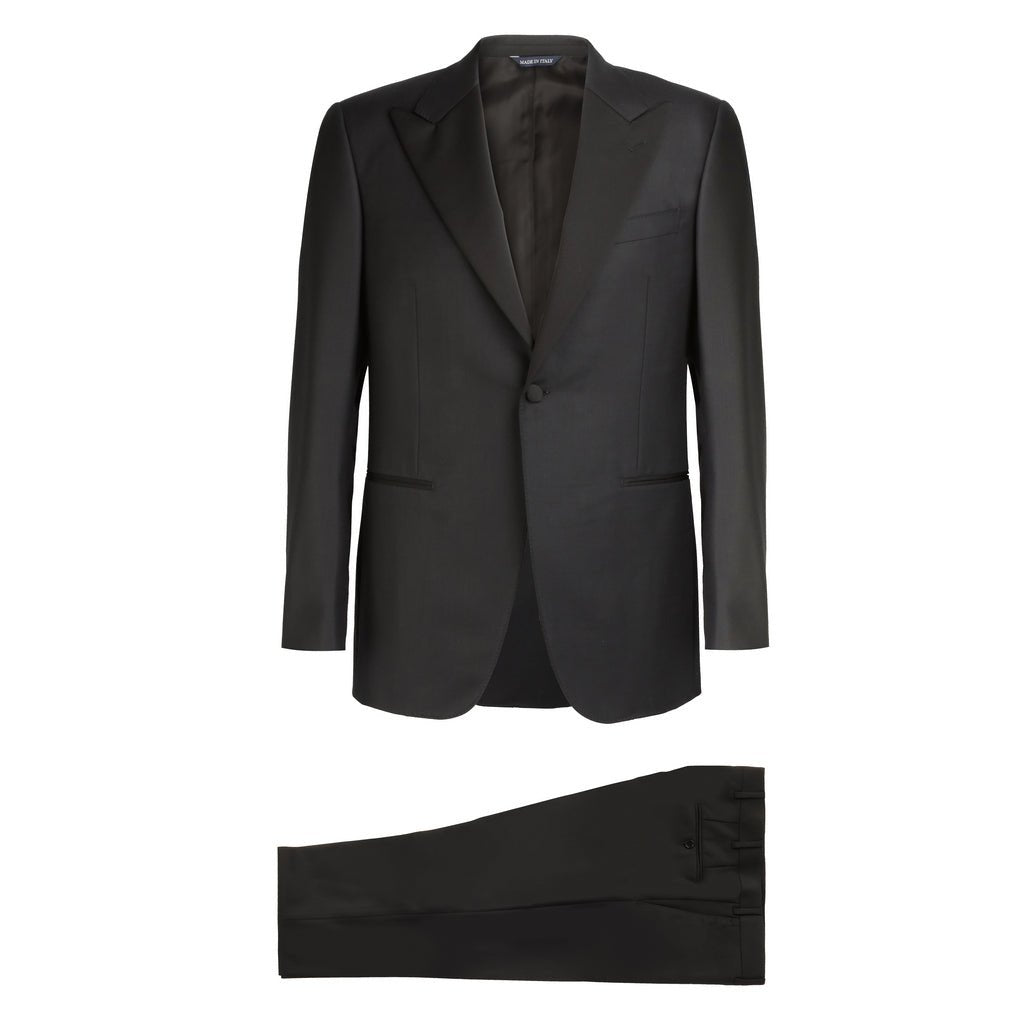 HENRY SARTORIAL HERITAGE Peak Lapel Dinner Suit BLACK REG - Henry Bucks