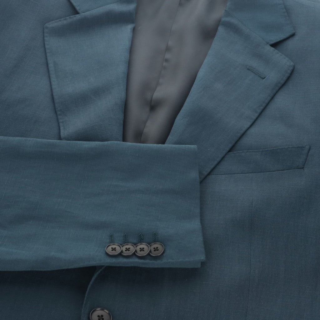 HENRY SARTORIAL HERITAGE Silk Linen Blazer GREEN - Henry Bucks