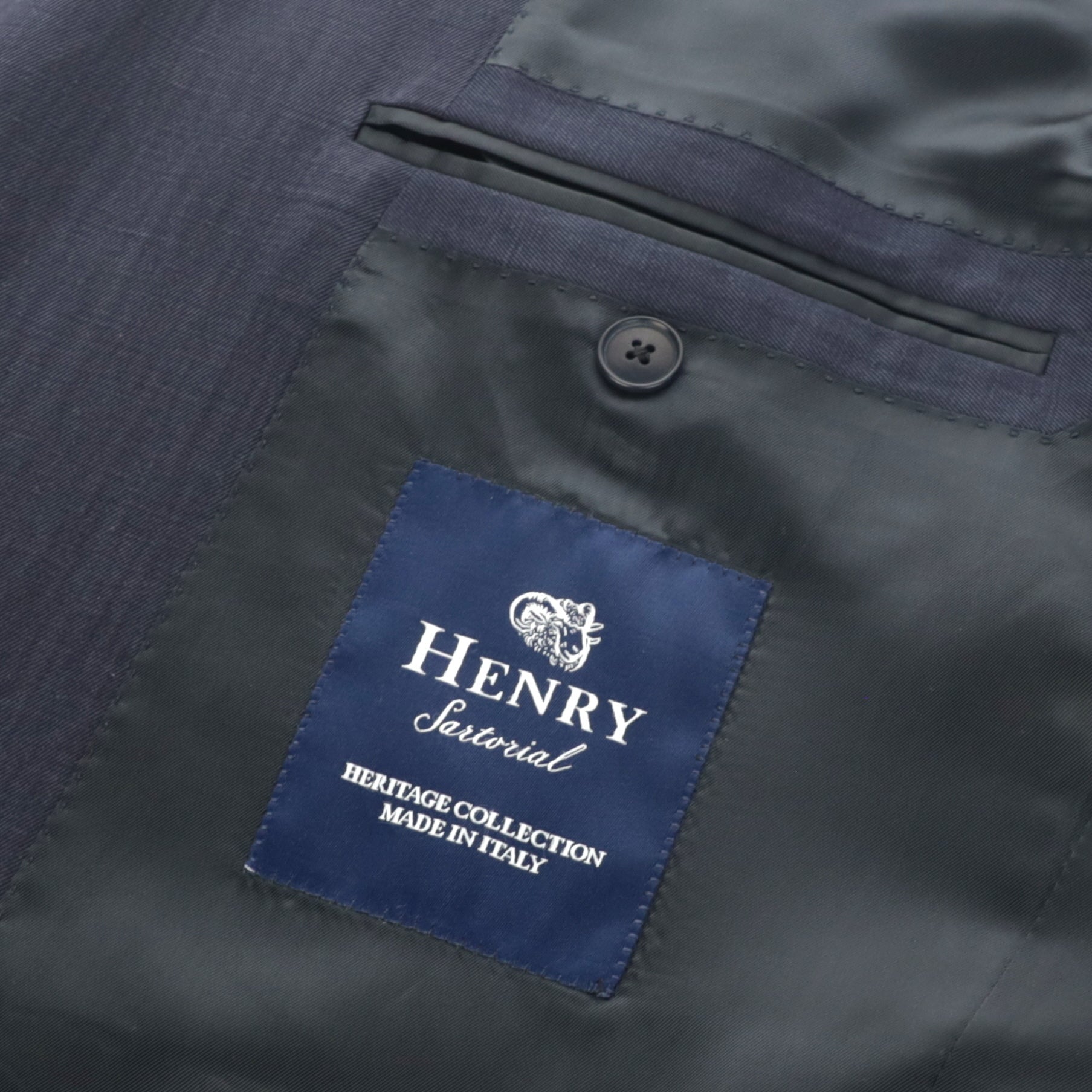 HENRY SARTORIAL HERITAGE Silk Linen Blazer NAVY - Henry Bucks