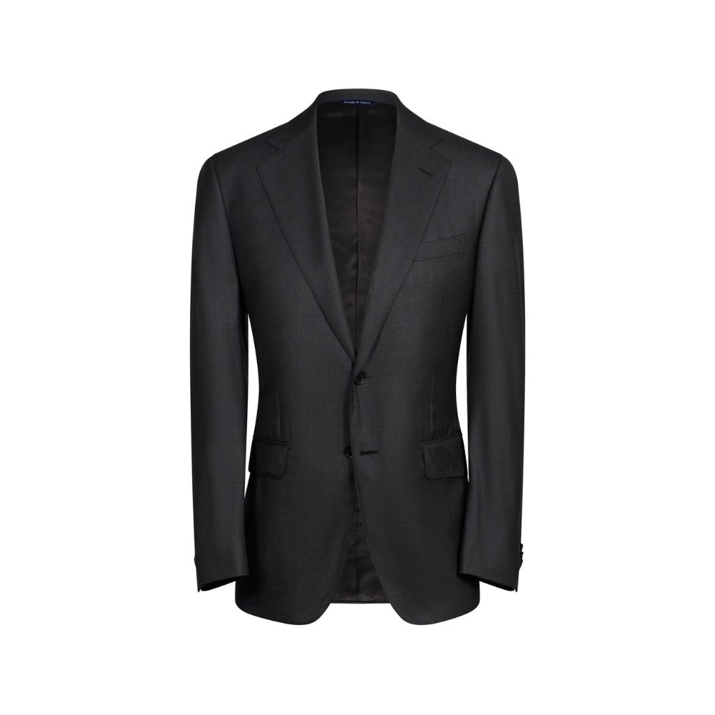 HENRY SARTORIAL HERITAGE Single Breasted Notch Wool Suit BLACK REG - Henry Bucks