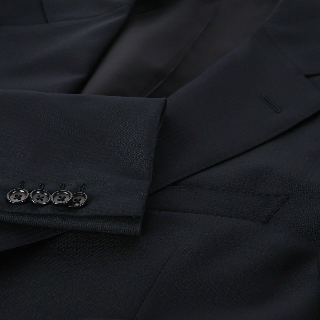 HENRY SARTORIAL HERITAGE Single Breasted Wool Business Suit BLACK - Henry Bucks