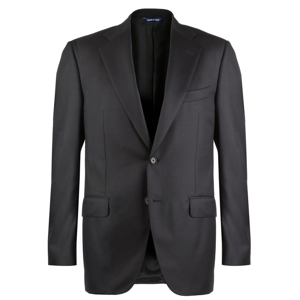 HENRY SARTORIAL HERITAGE Single Breasted Wool Business Suit BLACK - Henry Bucks