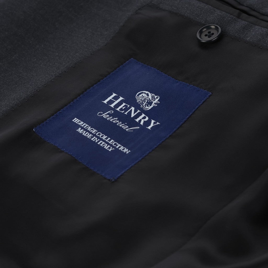 HENRY SARTORIAL HERITAGE Single Breasted Wool Business Suit CHARCOAL - Henry Bucks