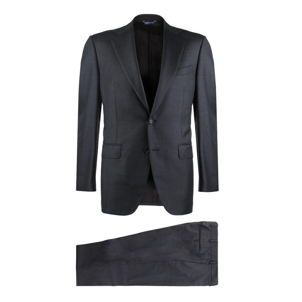 HENRY SARTORIAL HERITAGE Single Breasted Wool Business Suit CHARCOAL - Henry Bucks