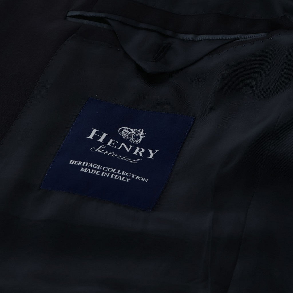 HENRY SARTORIAL HERITAGE Single Breasted Wool Business Suit DARK NAVY - Henry Bucks