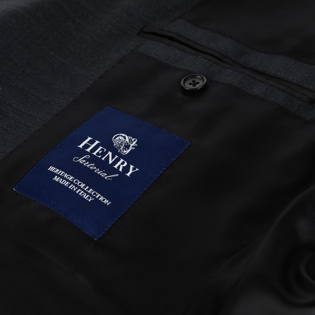 HENRY SARTORIAL HERITAGE Single Breasted Wool Business Suit GREY - Henry Bucks