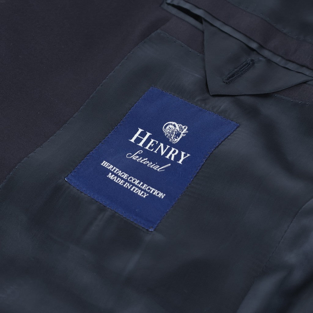 HENRY SARTORIAL HERITAGE Single Breasted Wool Business Suit NAVY - Henry Bucks