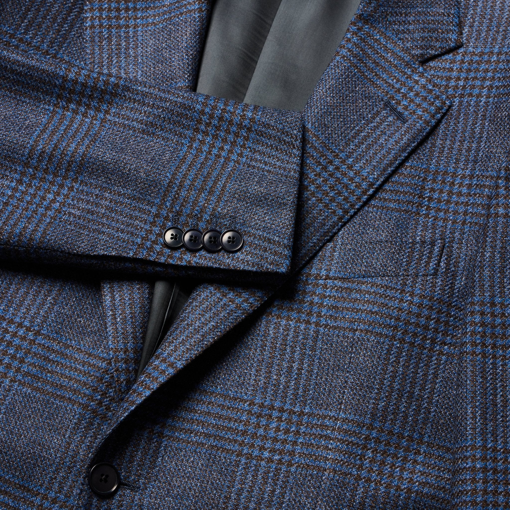 HENRY SARTORIAL HERITAGE Single Button Cashmere Blend Blazer BLUE/BLACK REG - Henry BucksBlazers64AW240005 - BLUBLK - R - 48