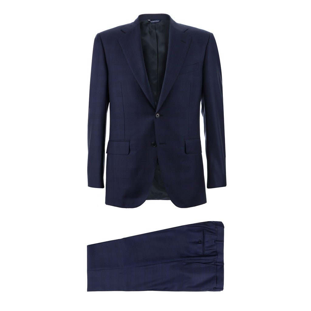 HENRY SARTORIAL HERITAGE Traveller Check Business Suit NAVY - Henry Bucks