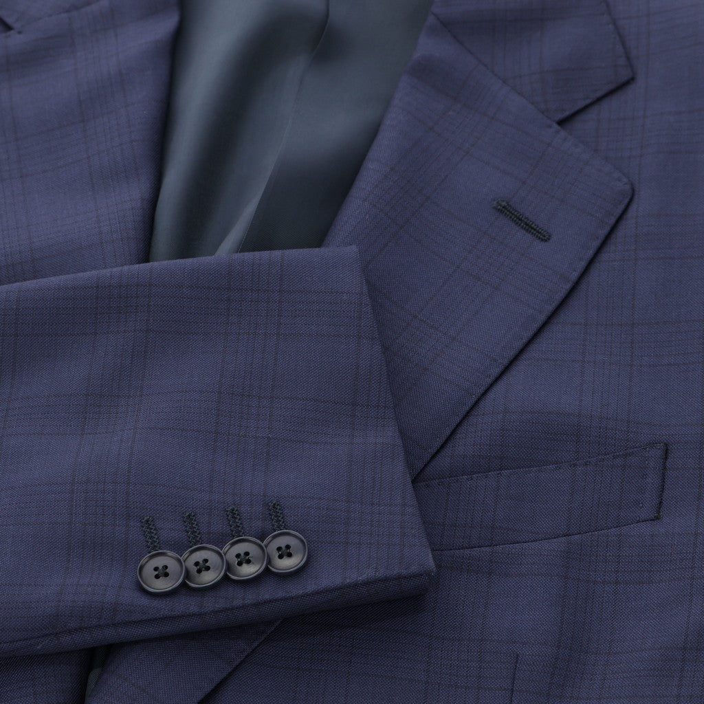 HENRY SARTORIAL HERITAGE Traveller Check Business Suit NAVY - Henry Bucks