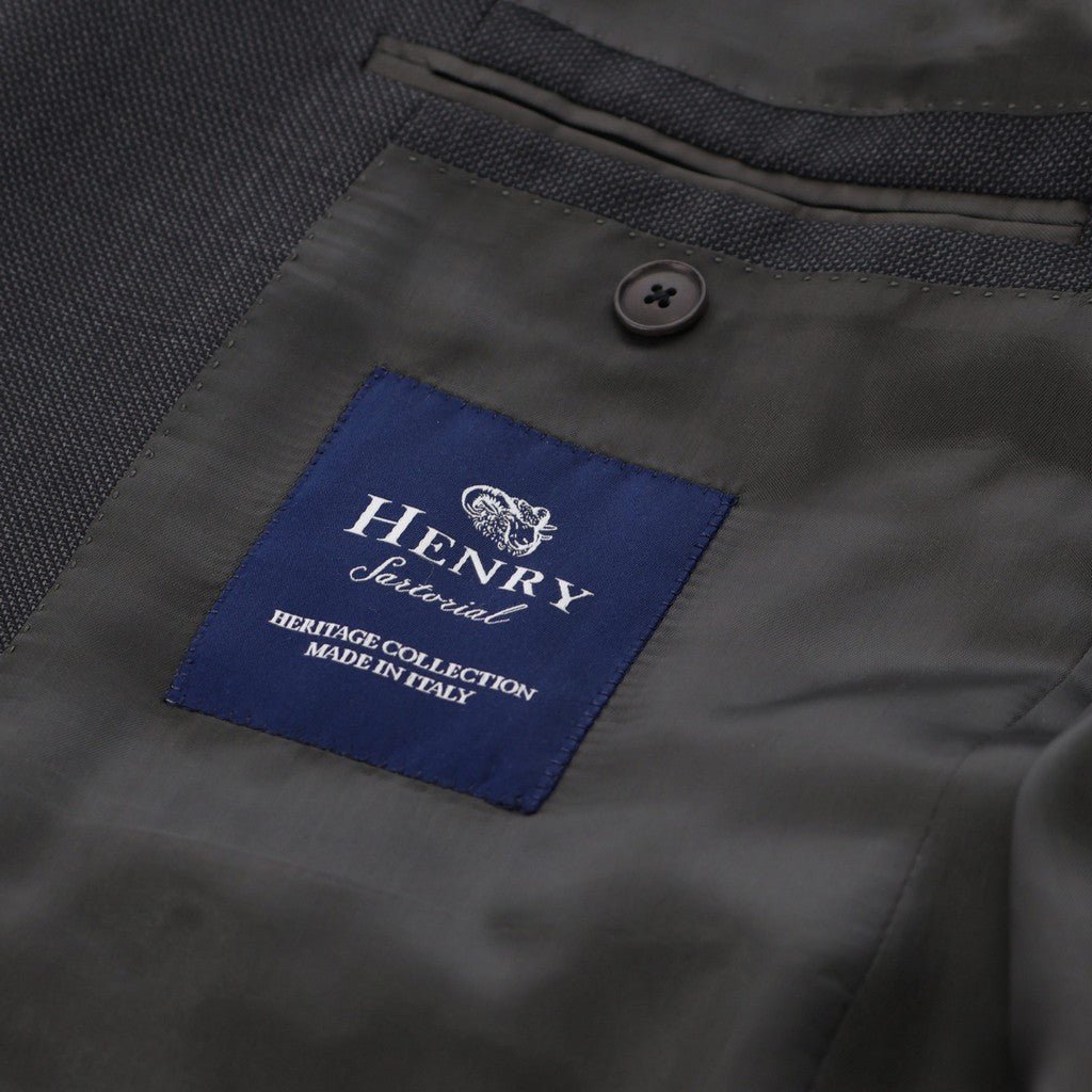 HENRY SARTORIAL HERITAGE Traveller Wool Business Suit DARK GREY - Henry Bucks