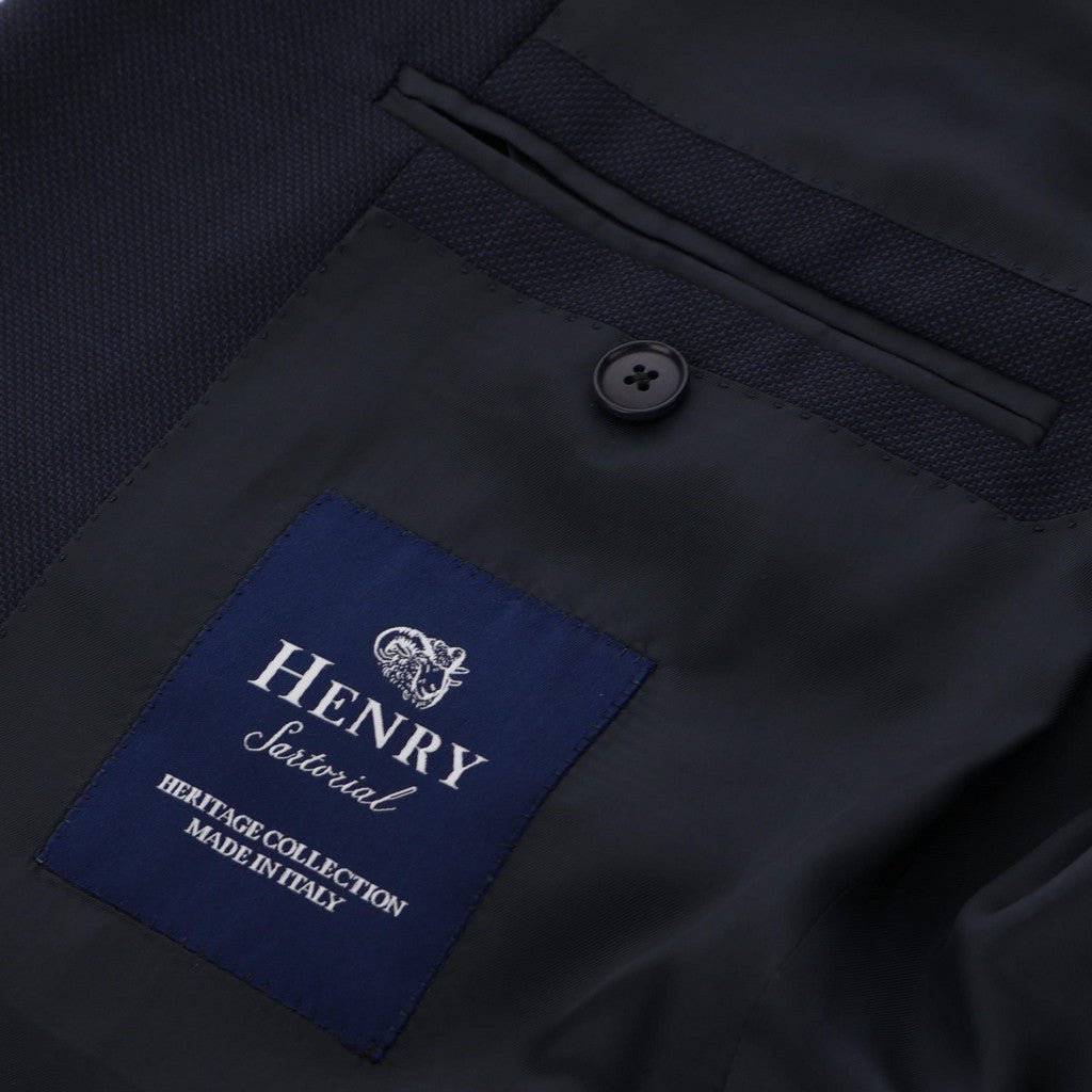 HENRY SARTORIAL HERITAGE Traveller Wool Business Suit NAVY - Henry Bucks