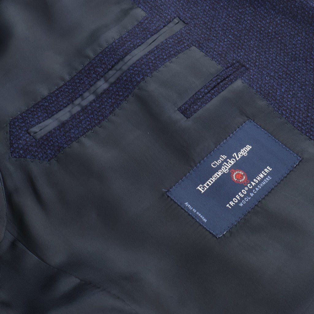 HENRY SARTORIAL HERITAGE Wool Cashmere Single Breasted Blazer NAVY - Henry Bucks