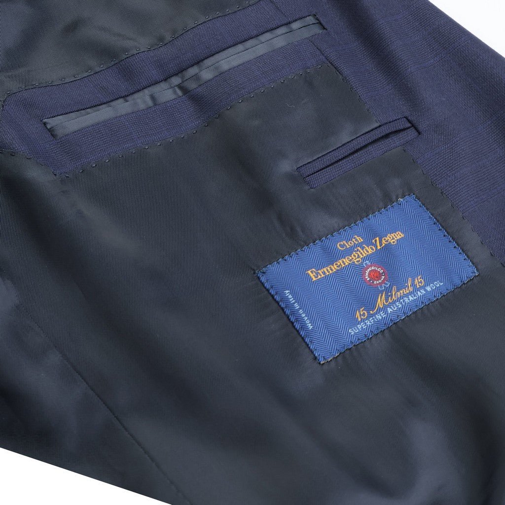 HENRY SARTORIAL HERITAGE Wool Subtle Check Suit NAVY - Henry Bucks