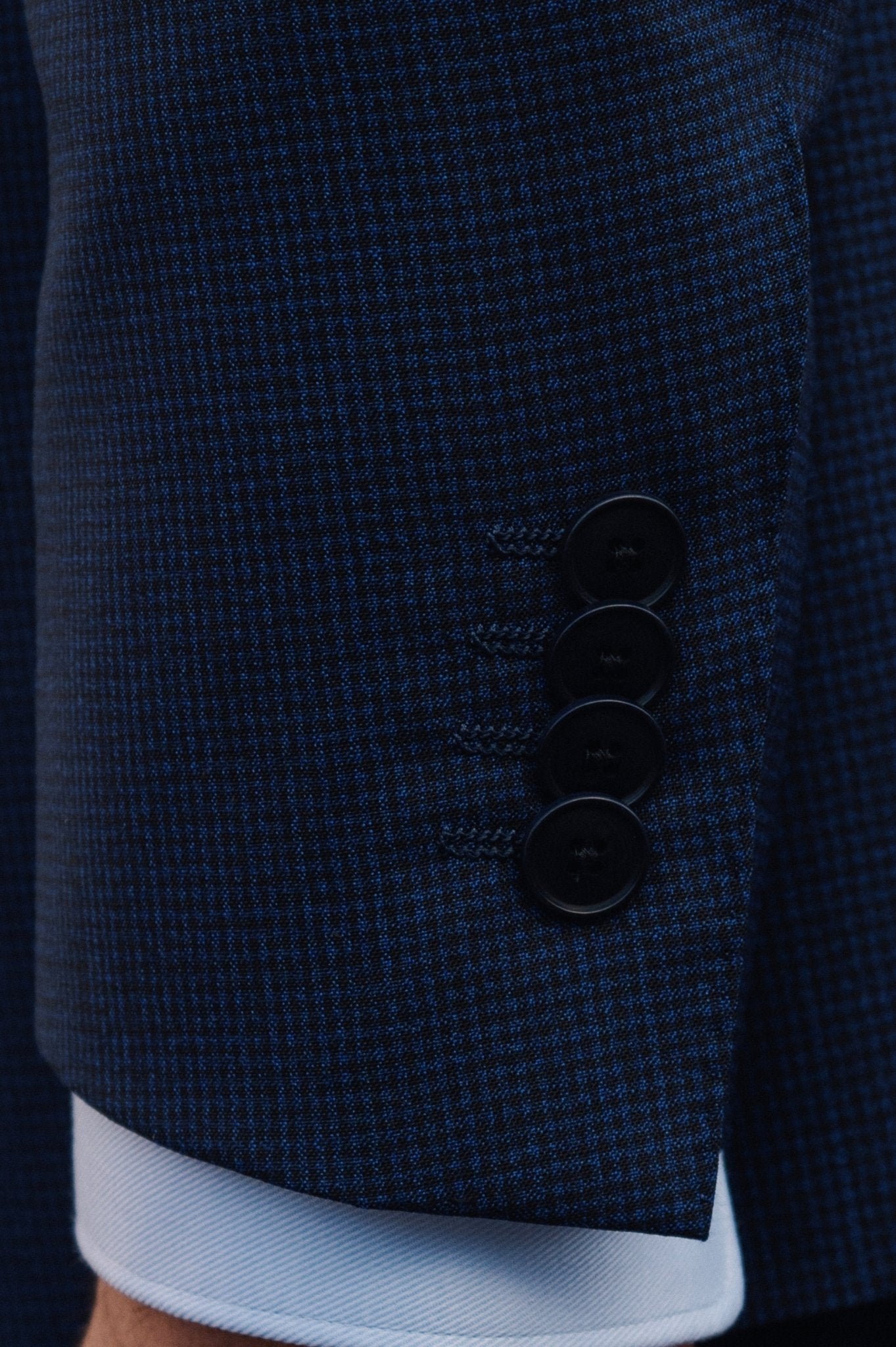 HENRY SARTORIAL HERITAGE Zegna Cool Effect™ Micro Check Suit BLUE/BLACK REG - Henry BucksSuits23AW230003 - BLUBLK - R - 48