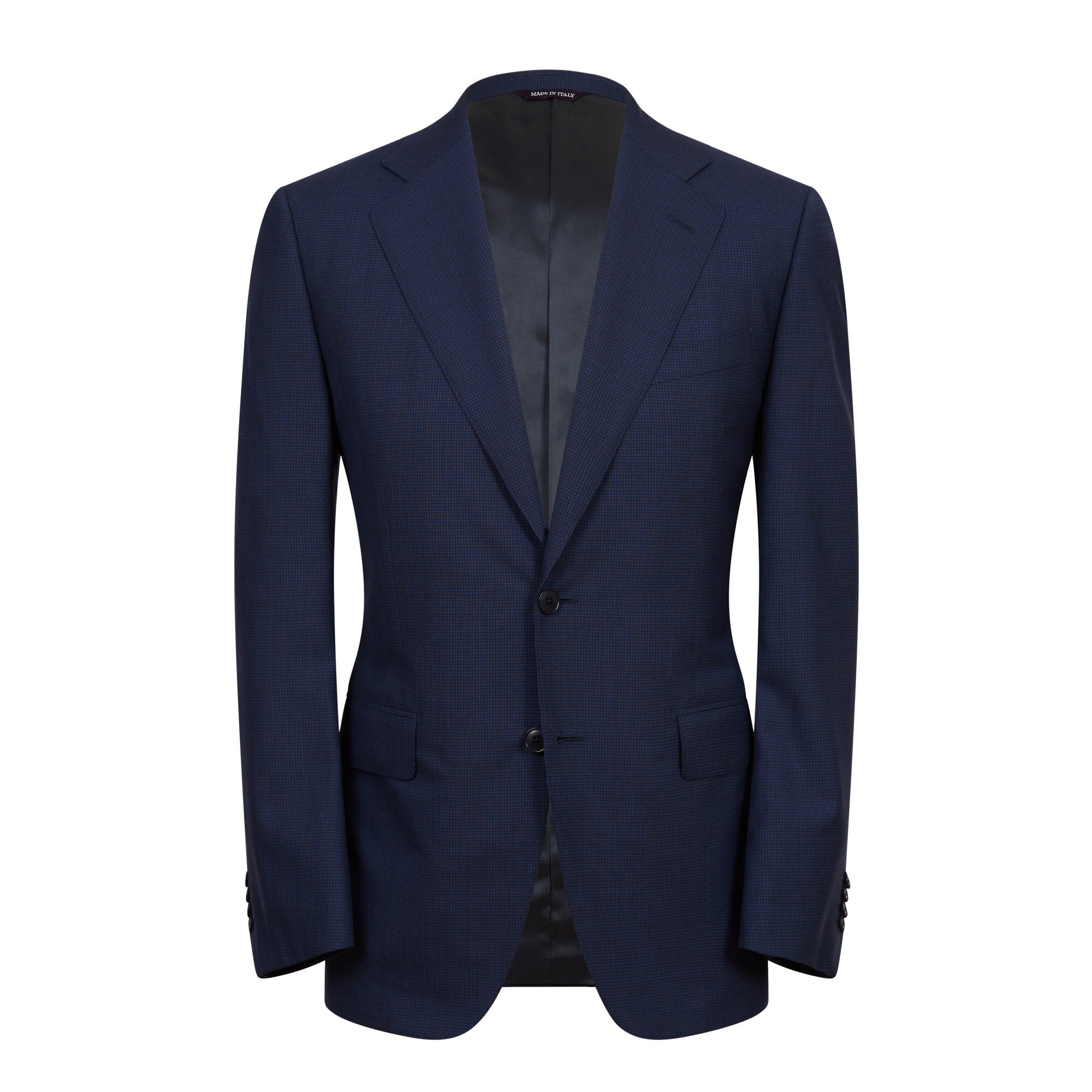 HENRY SARTORIAL HERITAGE Zegna Cool Effect™ Micro Check Suit BLUE/BLACK REG - Henry BucksSuits23AW230003 - BLUBLK - R - 48