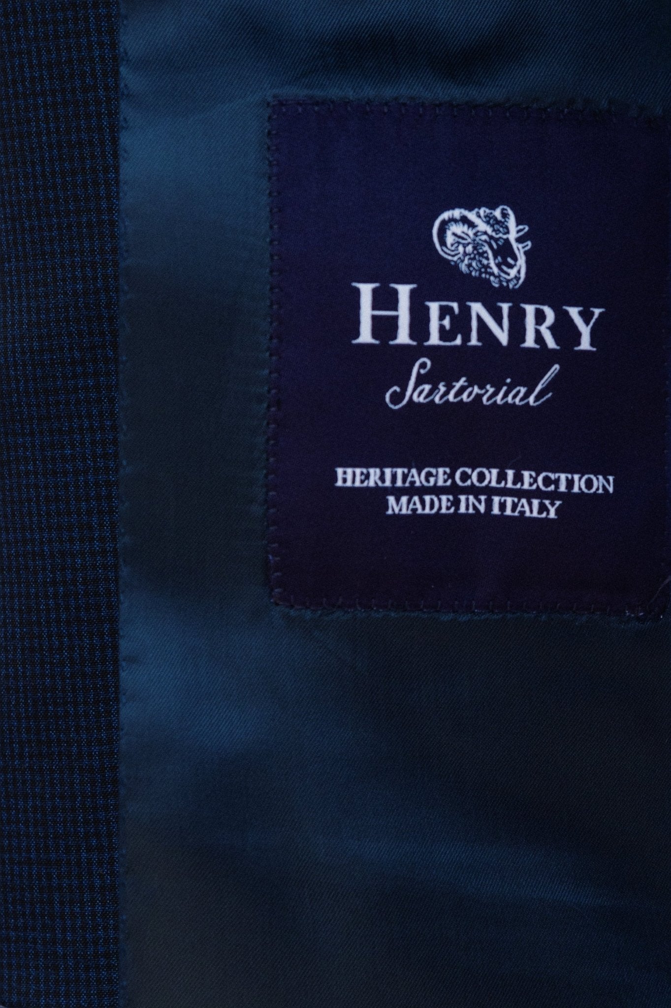 HENRY SARTORIAL HERITAGE Zegna Cool Effect™ Micro Check Suit BLUE/BLACK REG - Henry BucksSuits23AW230003 - BLUBLK - R - 48