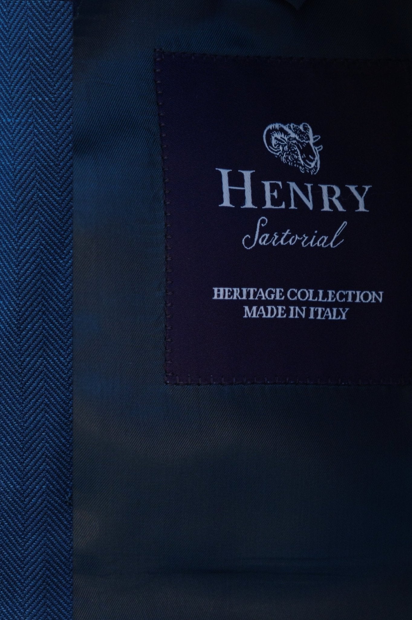 HENRY SARTORIAL HERITAGE Zegna Cross - Ply™ Herringbone Blazer NAVY REG - Henry BucksBlazers33AW230011 - NAVY - R - 48