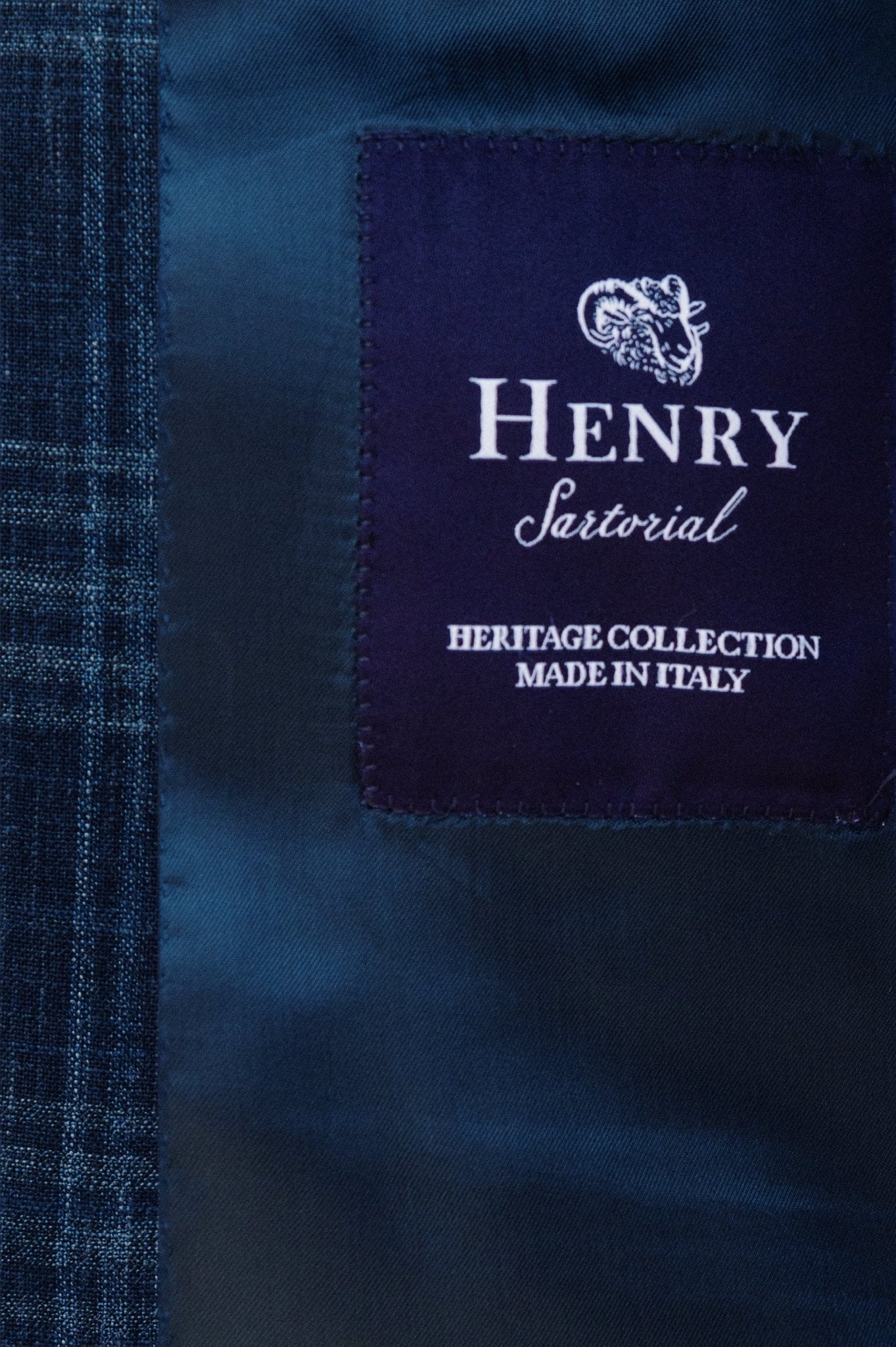 HENRY SARTORIAL HERITAGE Zegna Cross - Ply™ Herringbone Blazer NAVY/BLUE REG - Henry BucksBlazers33AW230012 - NAVBLU - R - 48