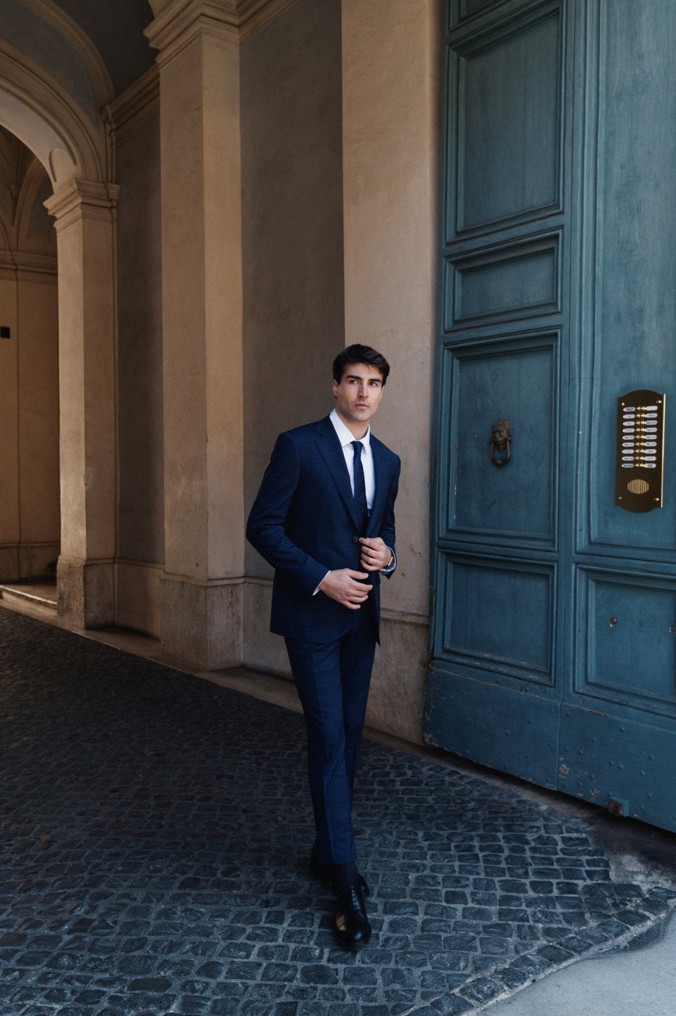 HENRY SARTORIAL HERITAGE Zegna High Performance™ Check Suit NAVY/BLACK REG - Henry BucksSuits23AW230008 - NAVYBLACK - R - 48