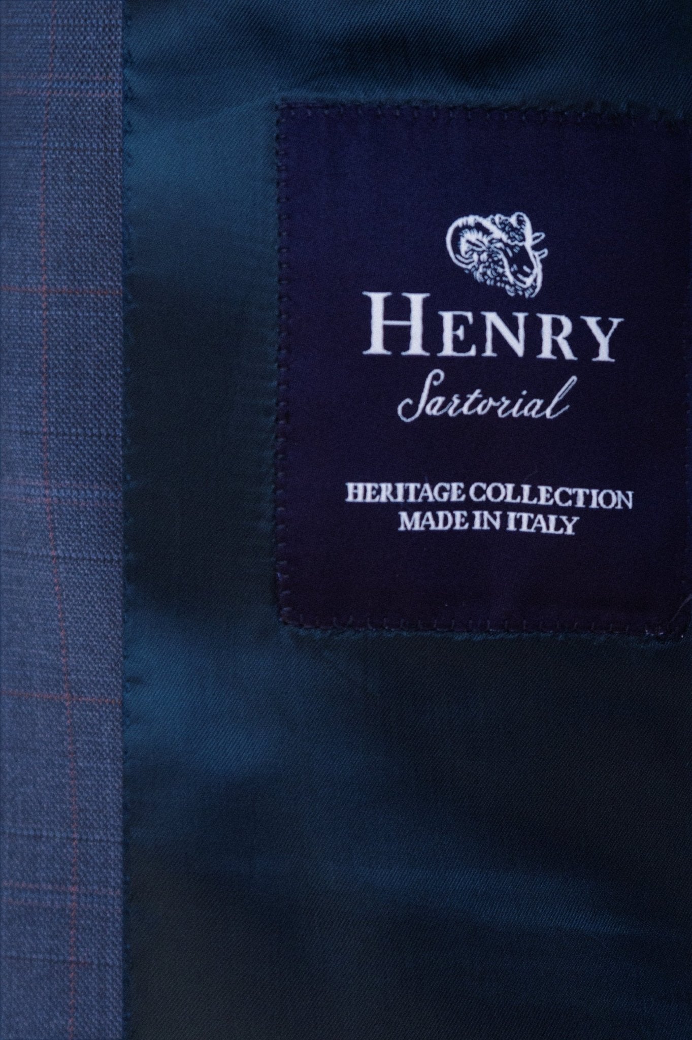 HENRY SARTORIAL HERITAGE Zegna Loop™ Subtle Check Suit BLUE REG - Henry BucksSuits23AW230004 - BLUE - R - 48