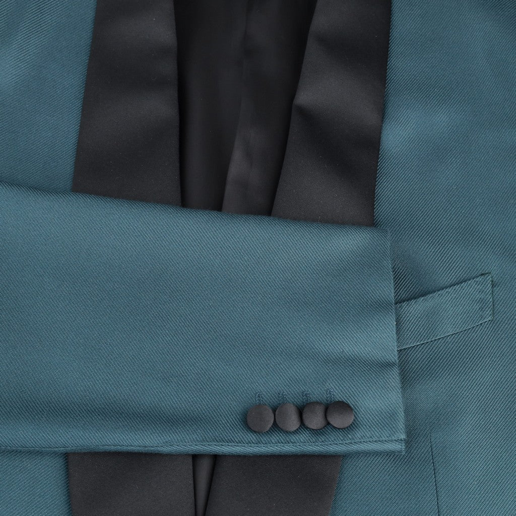 HENRY SARTORIAL HERITAGE Zegna Silk Shawl Lapel Blazer EMERALD - Henry Bucks