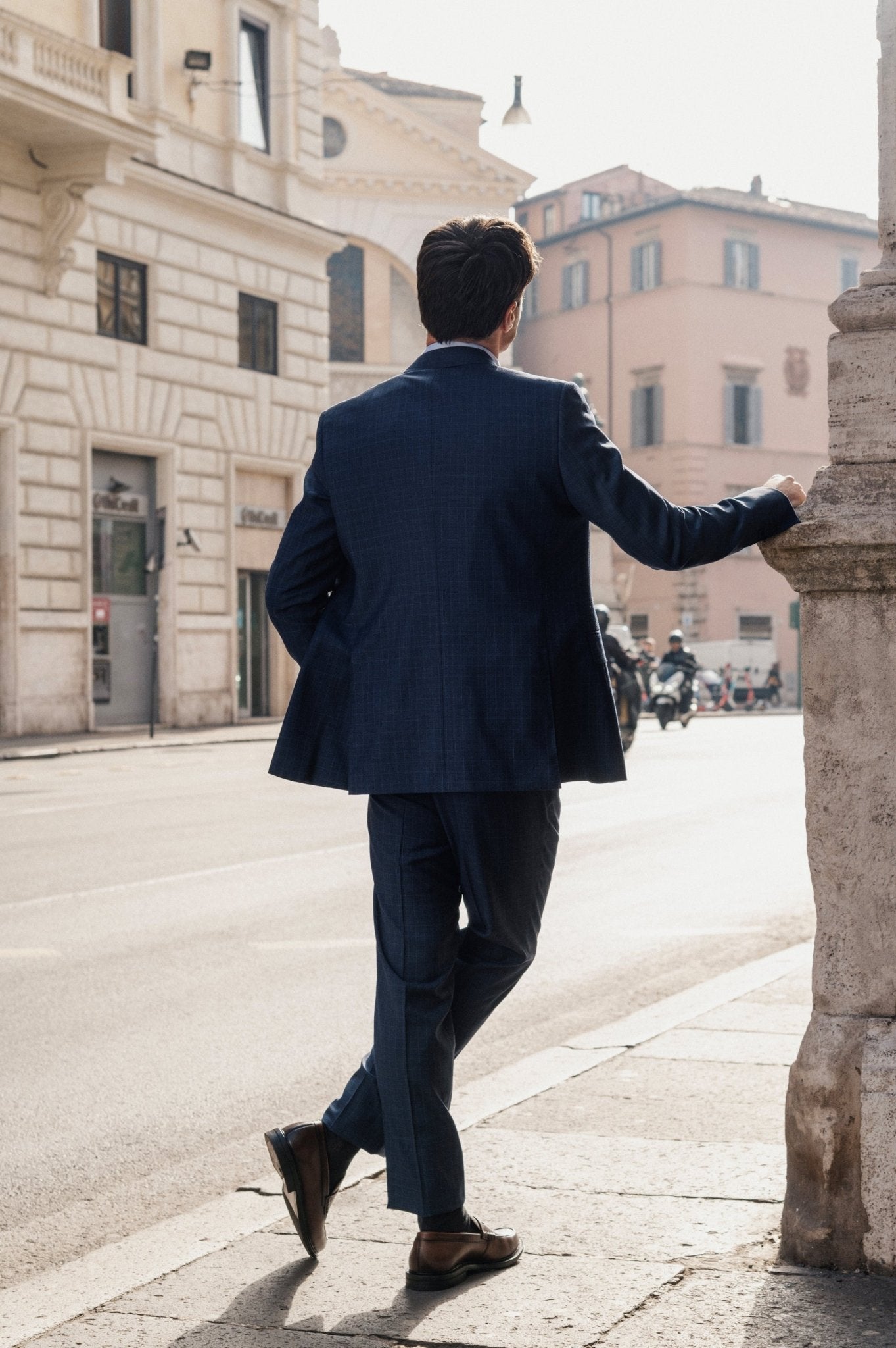 HENRY SARTORIAL HERITAGE Zegna Traveller™ Check Suit NAVY REG - Henry BucksSuits23AW230006 - NAVY - R - 48