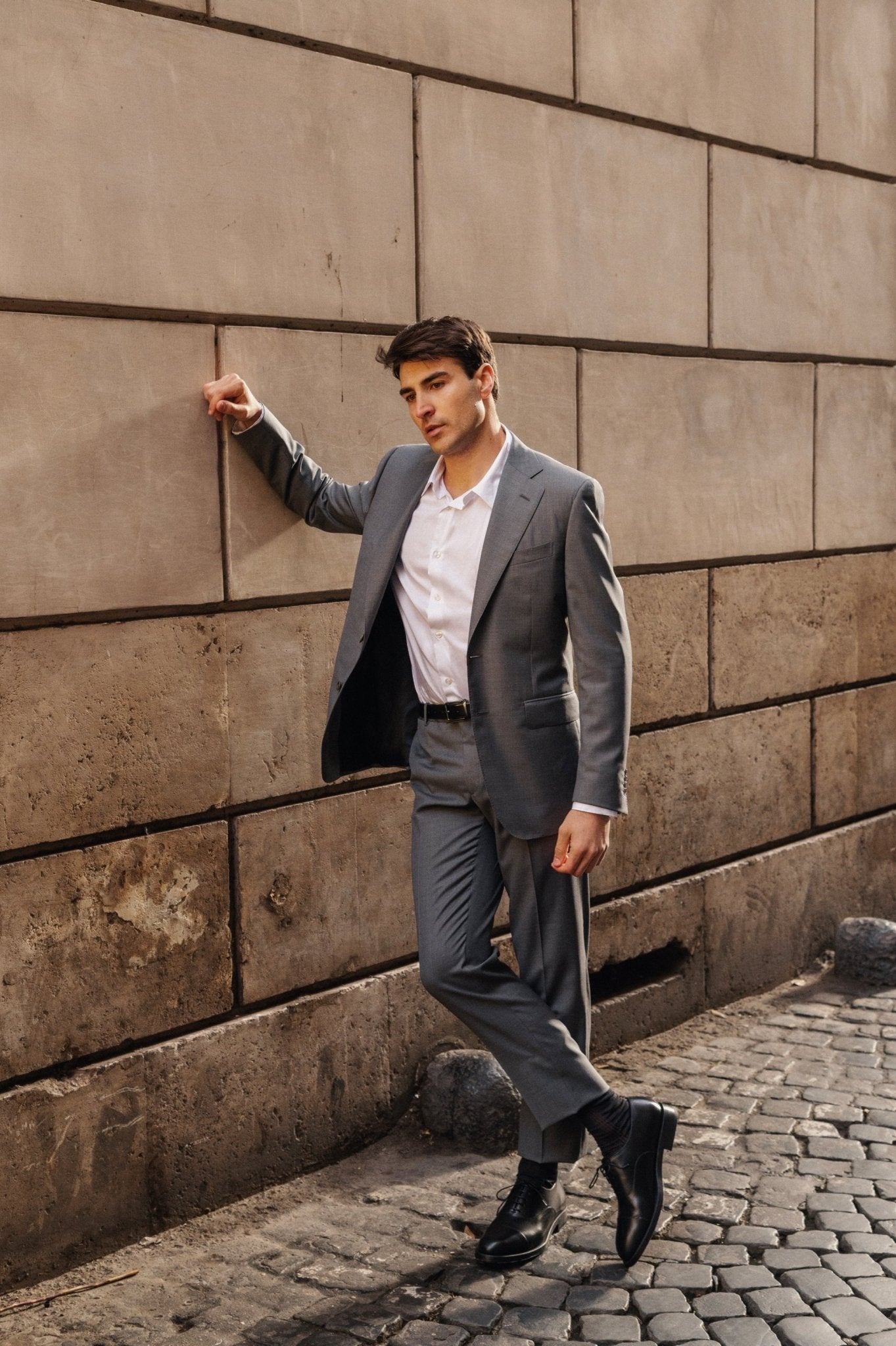 HENRY SARTORIAL HERITAGE Zegna Traveller™ Plain Suit GREY REG - Henry BucksSuits23AW230007 - GREY - R - 48